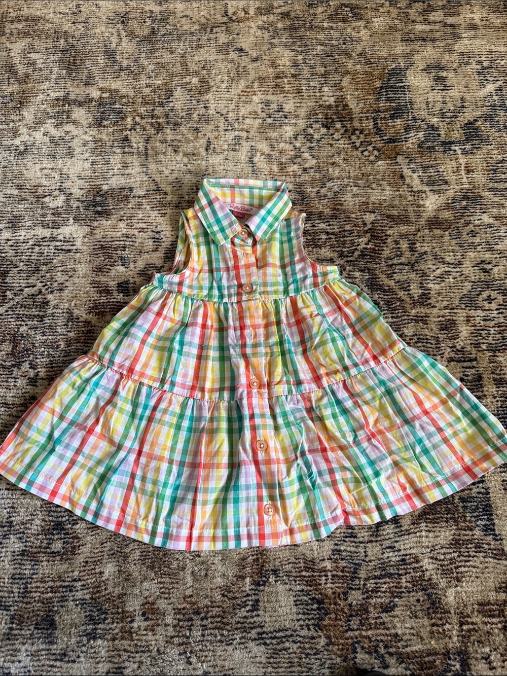 Ruffle Butts Multi-Color Plaid Sleeveless Sundress